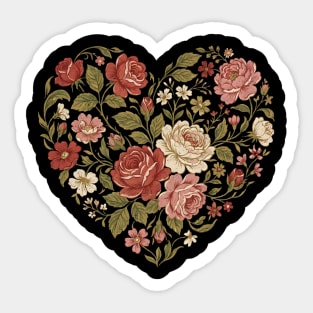 Floral Heart of Love Sticker